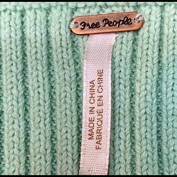 🆕🔥FREE PEOPLE GORGEOUS BERKINETTE BRAMI CROCHET MINT GREEN CROP TOP NWOT!! - Picture 8 of 8